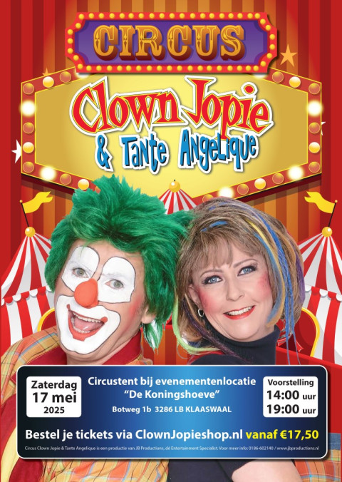 Poster Circus Clown Jopie & Tante Angelique